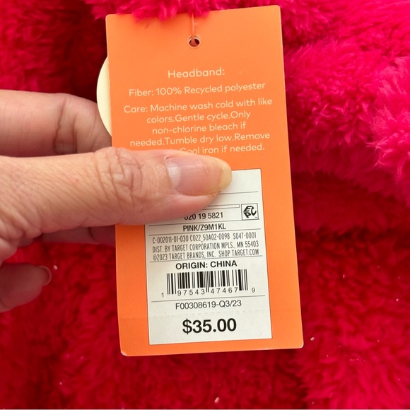 Colsie by Target Women's 2pc Hoodie Robe and Headband Set - Hot Pink NEW - Picture 5 of 8